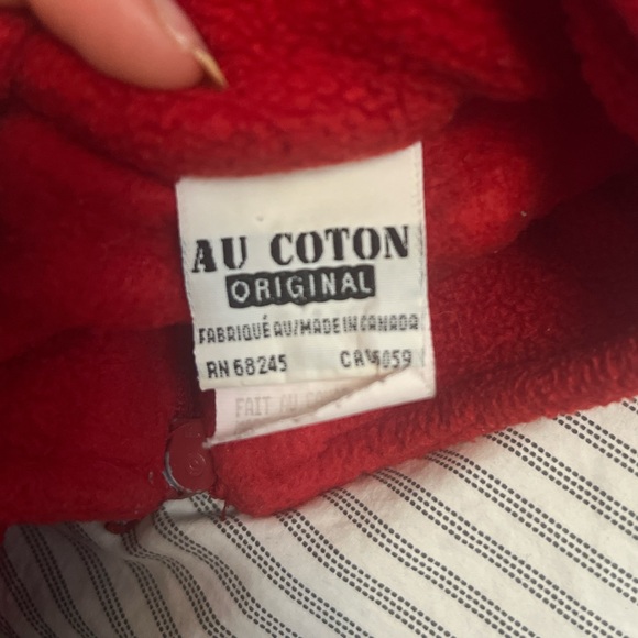 Red fleece zip up jacket - Picture 3 of 4